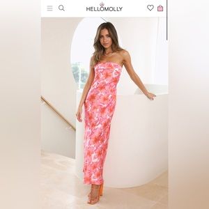 Hello Molly Highway To Heaven Maxi Dress Pink Size XS